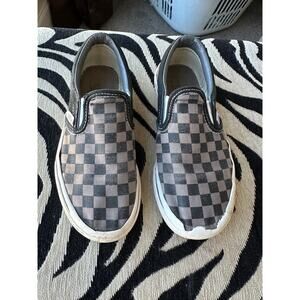 Kids Vans checkerboard slip on shoes, size 1.5